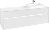 Villeroy & Boch Waschtischunterschrank Collaro C079 B0 1600 mm Glossy White mit LED-Beleuchtung
