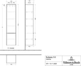 Villeroy & Boch Hochschrank Subway 3.0 C58700 – 400 mm, Brilliant White, SoftClosing