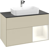 Villeroy & Boch Waschtischunterschrank Finion F252G 1000 mm Glossy White Lacquer mit LED-Beleuchtung
