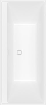 Villeroy & Boch Collaro Rechteck-Badewanne 1600x750mm Stone White – Matt, 2 Personen, Mittelablauf