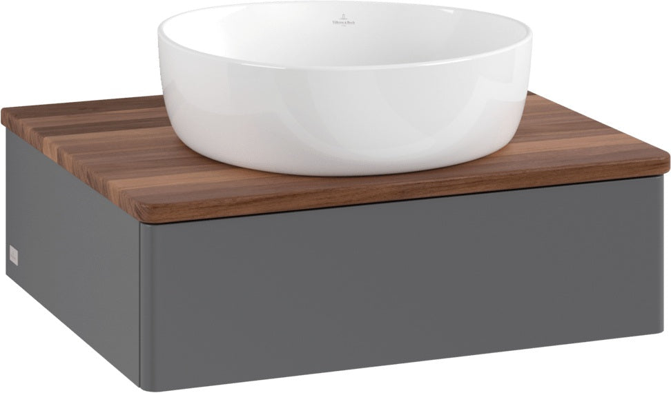 Villeroy & Boch Waschbeckenunterschrank Antao 600 mm Anthrazit Matt mit Auszug