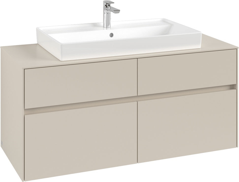 Villeroy & Boch Waschtischunterschrank Collaro C08700 1200 mm Cashmere Grey mit 4 Auszügen