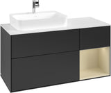 Villeroy & Boch Waschtischunterschrank Finion F401G 1200 mm Glossy White Lacquer mit Beleuchtung