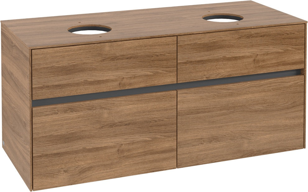 Villeroy & Boch Waschtischunterschrank Collaro C044 Kansas Oak 1200 mm mit 4 Auszügen