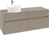 Villeroy & Boch Waschbeckenunterschrank Collaro C046 B0 1400 mm Taupe mit Beleuchtung