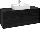 Villeroy & Boch Waschtischunterschrank Collaro C131 B0 1400 mm Black Oak mit Beleuchtung