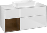 Villeroy & Boch Finion Waschbeckenunterschrank 1200 mm Walnut Veneer mit Beleuchtung