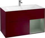 Villeroy & Boch Finion Waschtischunterschrank 996 mm Glossy White Lacquer mit LED-Beleuchtung