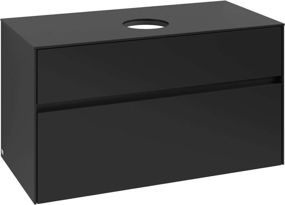Villeroy & Boch Waschtischunterschrank Collaro C03800VL 1000 mm Volcano Black mit SoftClosing