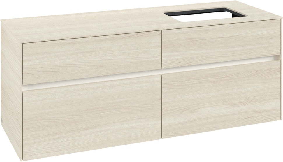 Villeroy & Boch Waschtischunterschrank Collaro C118 B0 1400 mm White Oak mit Beleuchtung und SoftClosing