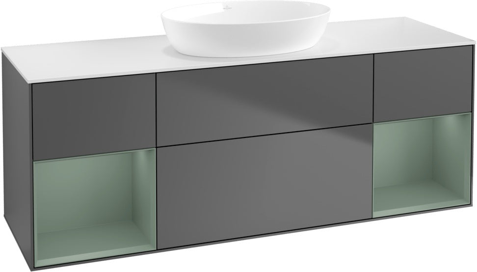 Villeroy & Boch Finion Waschtischunterschrank GD01GF 1600 mm Glossy White Lacquer mit Beleuchtung