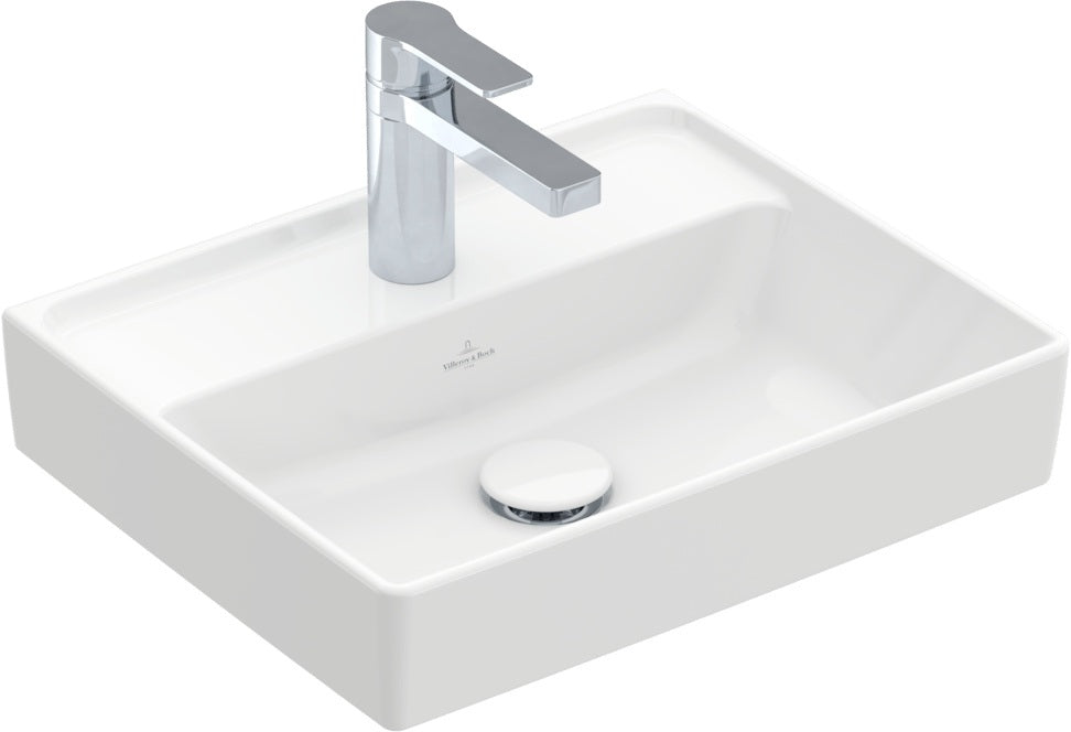 Villeroy & Boch Handwaschbecken Collaro 450x370mm Rechteck Weiß Alpin TitanCeram