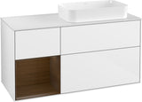 Villeroy & Boch Finion Waschbeckenunterschrank 1200 mm Glossy White Lacquer mit LED-Beleuchtung