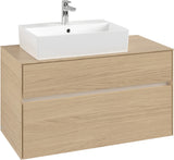 Villeroy & Boch Waschbeckenunterschrank Collaro C126 B0 Nordic Oak 1000 mm mit Beleuchtung