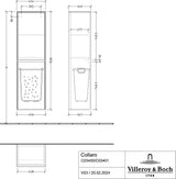 Villeroy & Boch Hochschrank Collaro C03400 – Glossy White, 454 mm, mit SoftClosing