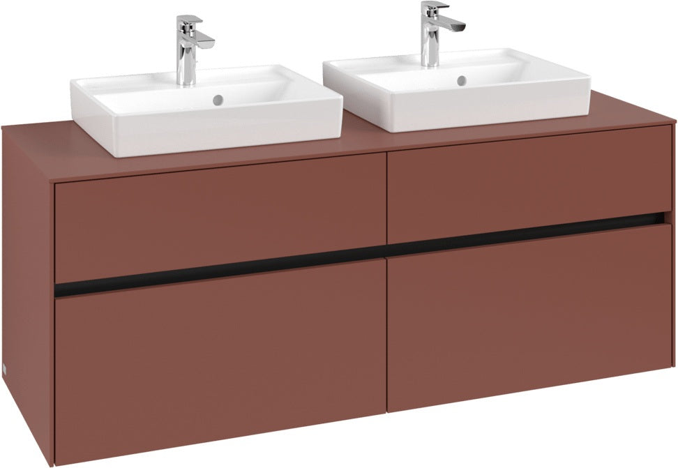 Villeroy & Boch Waschtischunterschrank Collaro C076 B0 1400 mm White Oak mit Beleuchtung und SoftClosing