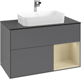 Villeroy & Boch Waschtischunterschrank Finion F252G 1000 mm Glossy White Lacquer mit LED-Beleuchtung