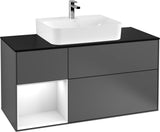 Villeroy & Boch Finion Waschbeckenunterschrank 1200 mm Glossy White mit Beleuchtung