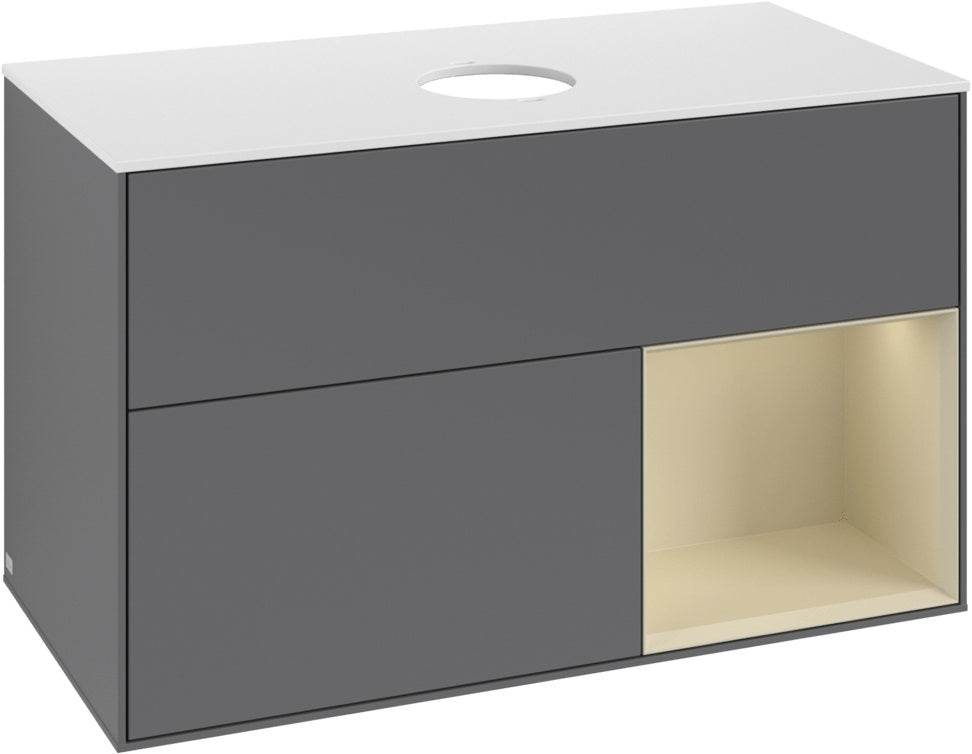 Villeroy & Boch Finion Waschtischunterschrank FA21GFGF 1000 mm Glossy White Lacquer