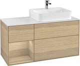 Villeroy & Boch Waschtischunterschrank Finion G141G 1200 mm Glossy White mit LED-Beleuchtung
