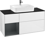 weiß / Mitteldichte Faserplatte (MDF) / F162H G 1200x603x501mm Glossy White