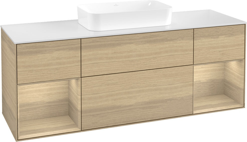 Villeroy & Boch Finion Waschtischunterschrank 1600 mm Glossy White Lacquer mit Beleuchtung