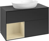Villeroy & Boch Finion Waschtischunterschrank 1000 mm Glossy White Lacquer mit Beleuchtung