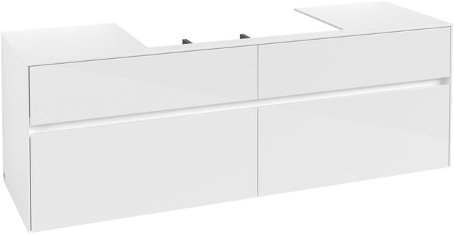 Villeroy & Boch Waschbeckenunterschrank Collaro C028 1600 mm Glossy White mit 4 Auszügen