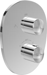 Villeroy & Boch Antao Unterputz-Thermostat TVS111002000 mit Zweiwege-Mengenregulierung, Chrom