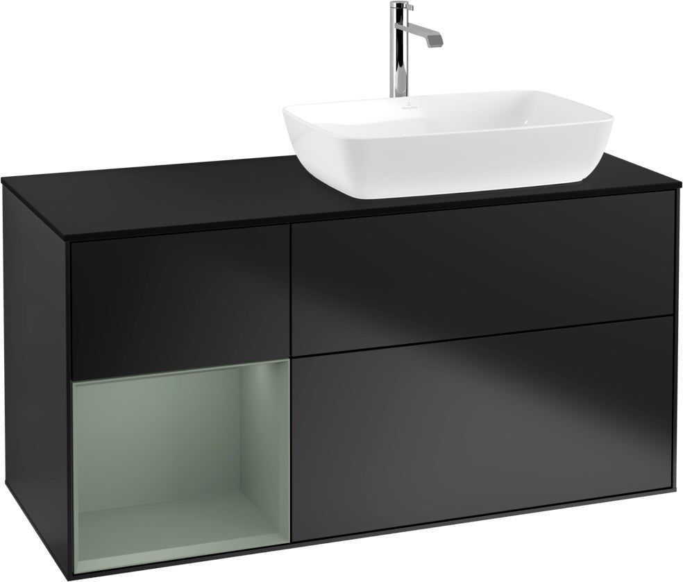 Villeroy & Boch Finion Waschtischunterschrank 1200 mm Glossy White Lacquer mit Beleuchtung