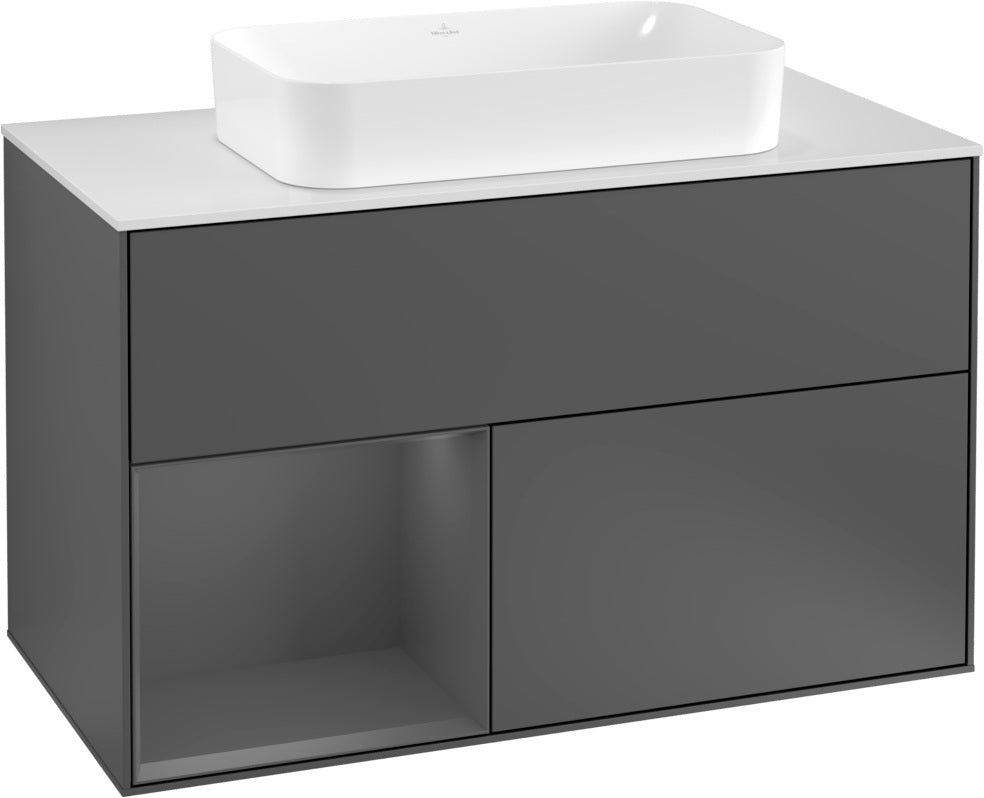 Villeroy & Boch Waschtischunterschrank Finion G241GF Glossy White Lacquer 1000 mm mit Beleuchtung