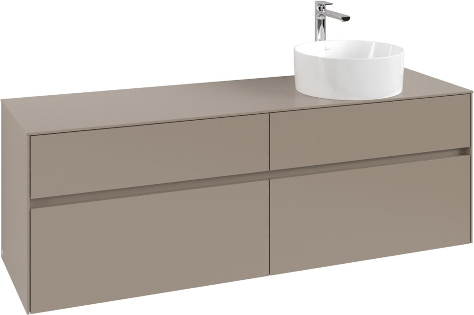 Villeroy & Boch Waschbeckenunterschrank Collaro C051 B0 1600 mm Taupe mit Beleuchtung