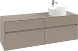 Villeroy & Boch Waschbeckenunterschrank Collaro C051 B0 1600 mm Taupe mit Beleuchtung