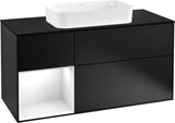Villeroy & Boch Finion Waschtischunterschrank 1200 mm Glossy White Lacquer mit LED-Beleuchtung