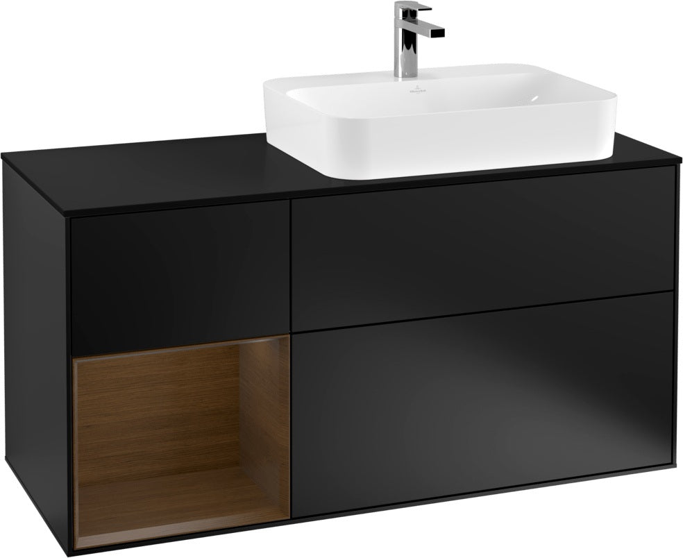 Villeroy & Boch Finion Waschbeckenunterschrank 1200 mm Glossy White Lacquer mit Beleuchtung