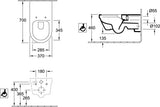 Villeroy & Boch ViCare Wand-WC Set 370x700mm spülrandlos Weiß Alpin