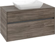 Villeroy & Boch Waschtischunterschrank Collaro C10900 Stone Oak 1000 mm mit 2 Auszügen und Push-Open