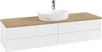 weiß / Nussbaum / Eckig White Matt