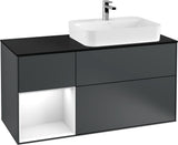 Villeroy & Boch Finion Waschbeckenunterschrank 1200 mm Glossy White Lacquer mit Beleuchtung