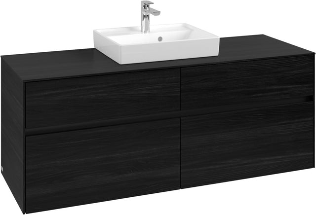 Villeroy & Boch Waschtischunterschrank Collaro C073 1400 mm Black Oak mit 4 Auszügen und Push-Open