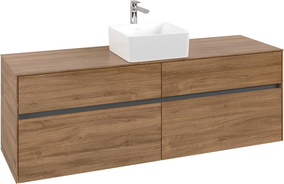 Villeroy & Boch Waschtischunterschrank Collaro C049 Kansas Oak 1600 mm mit 4 Auszügen
