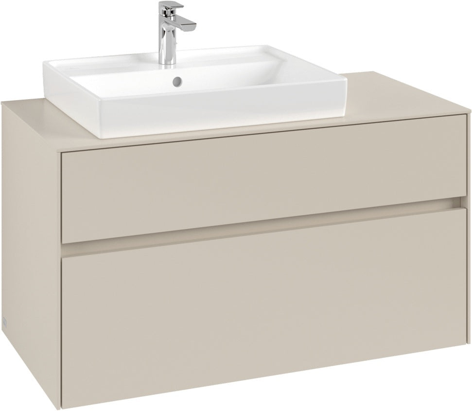 Villeroy & Boch Waschtischunterschrank Collaro C017 B0 1000 mm Cashmere Grey mit Beleuchtung