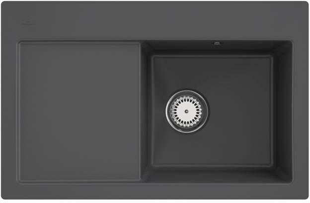 Villeroy & Boch Subway 45 Flat Einbauspüle Graphite CeramicPlus 745x475mm