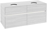 Villeroy & Boch Collaro Waschtischunterschrank 1200 mm Truffle Grey mit LED-Beleuchtung und 4 Auszügen