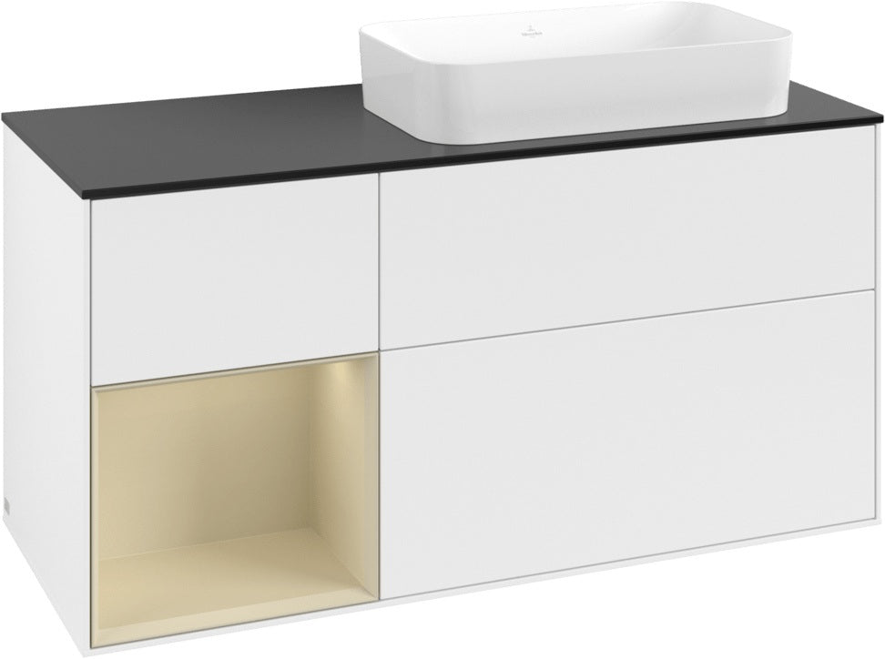 Villeroy & Boch Waschtischunterschrank Finion G682G 1200 mm Glossy White mit Beleuchtung