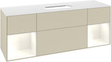 Villeroy & Boch Finion Waschtischunterschrank 1600 mm Glossy White Lacquer mit Beleuchtung