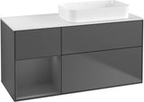 Villeroy & Boch Finion Waschtischunterschrank 1200 mm Glossy White mit Beleuchtung