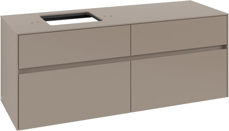 Villeroy & Boch Waschtischunterschrank Collaro C132 B0 1400 mm Taupe mit Beleuchtung