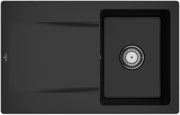 Villeroy & Boch Einbauspüle Siluet 45 Ebony CeramicPlus 800x510mm reversibel