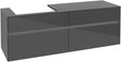 Villeroy & Boch Waschtischunterschrank Collaro C022 B0 1600 mm Glossy Grey mit LED-Beleuchtung